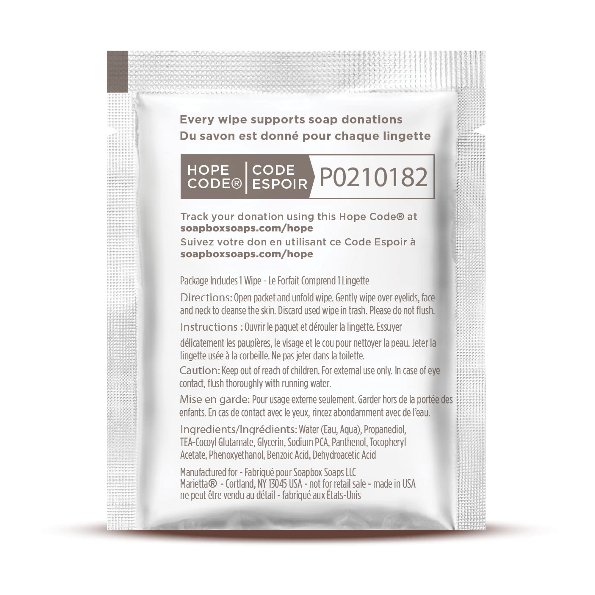 Soapbox fragrance-free wipes with 50-count packaging supports everyday skincare