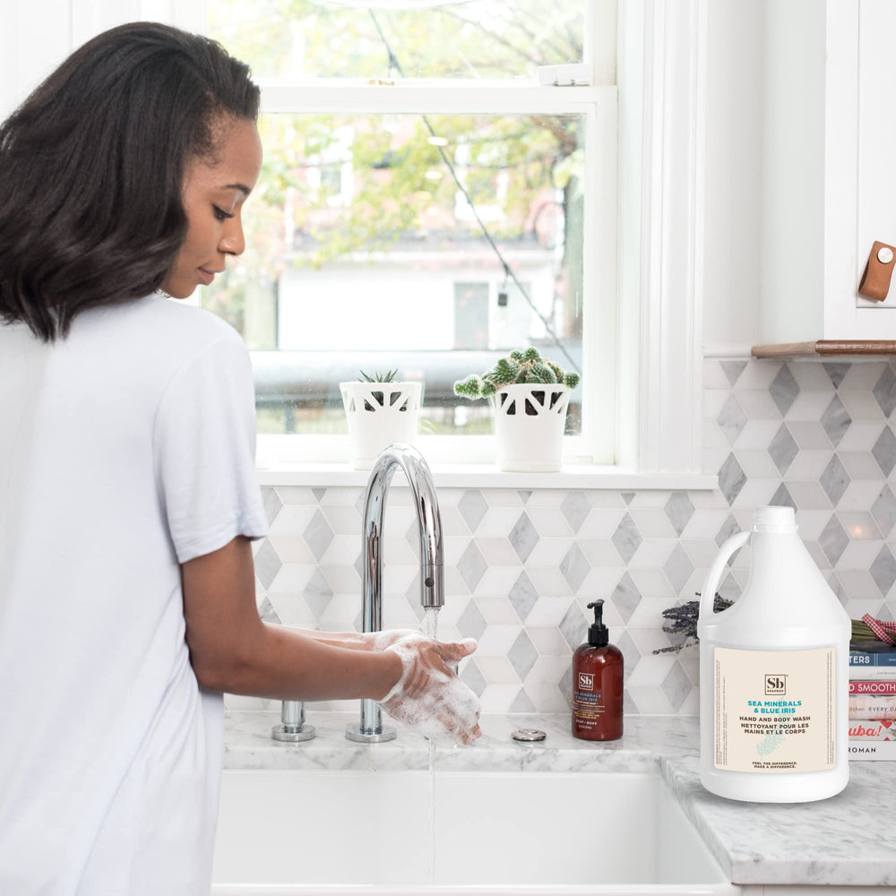 Soapbox body wash sea minerals iris shower image shows versatile bathroom routine