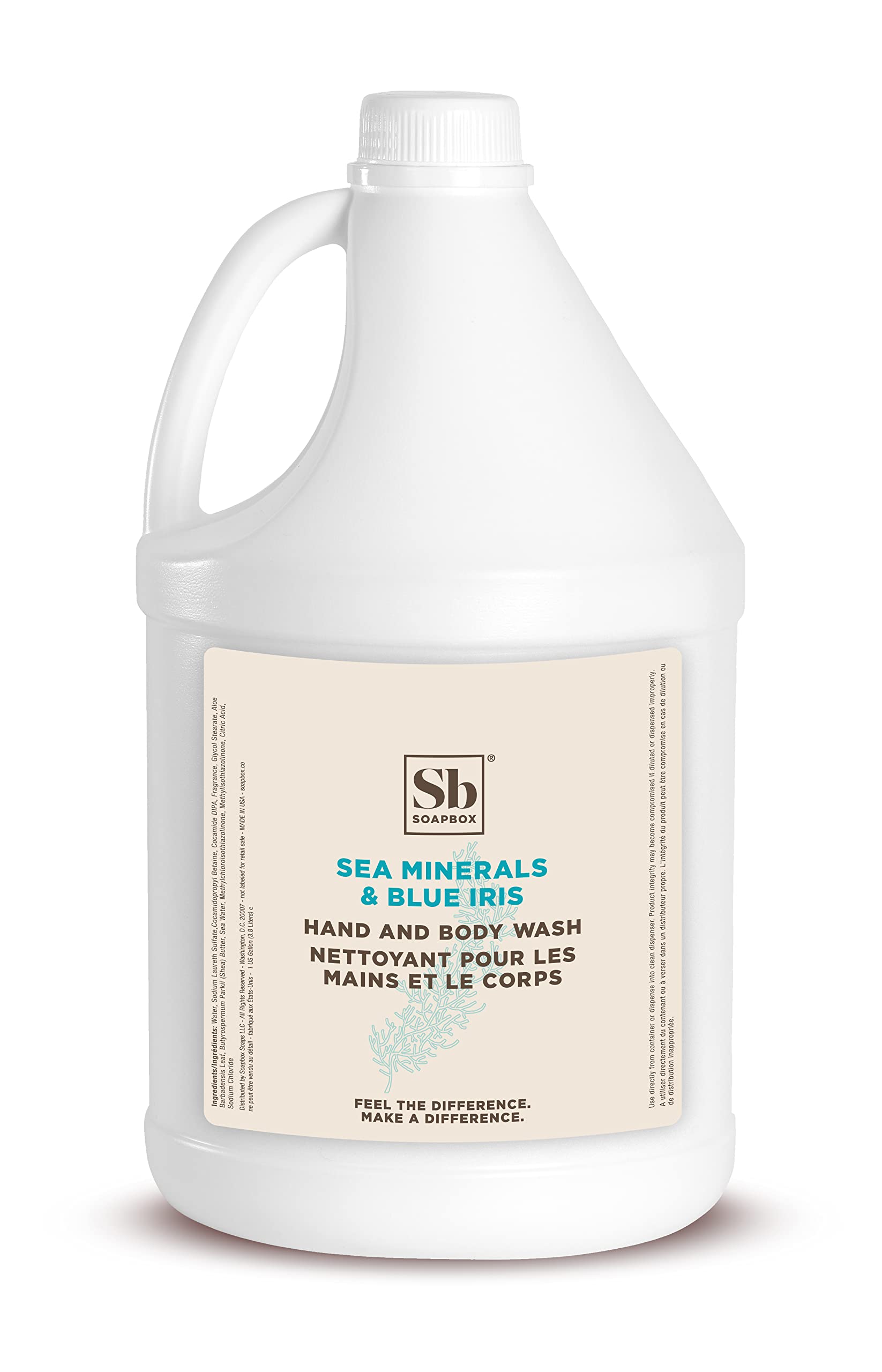 Soapbox liquid hand soap sea minerals bottle pour delivers refreshing hand cleansing with hydration