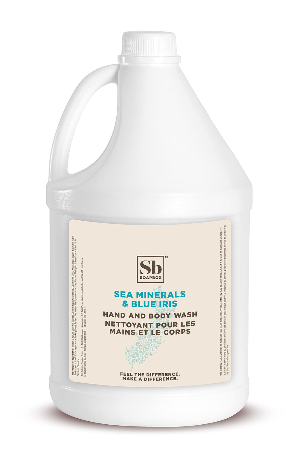 Soapbox liquid hand soap sea minerals bottle pour delivers refreshing hand cleansing with hydration