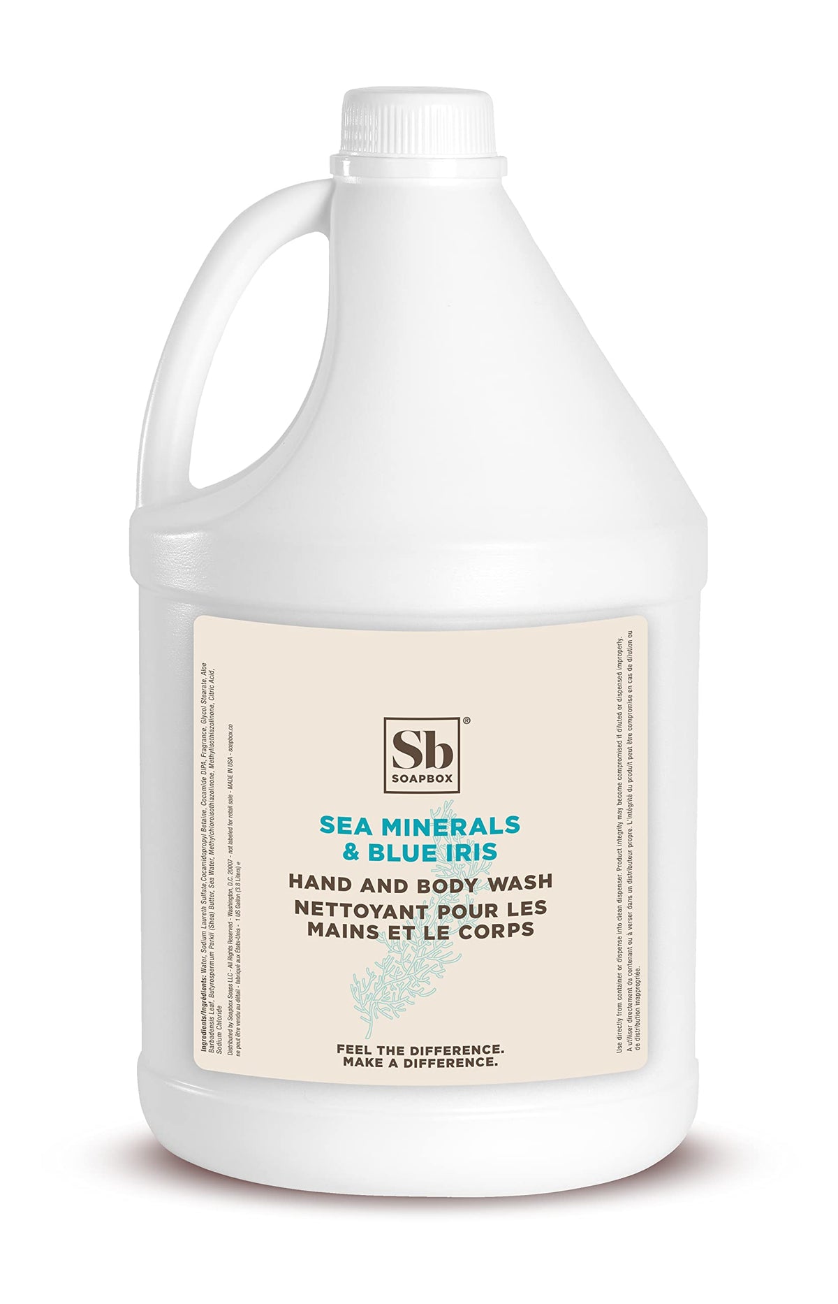 Soapbox liquid hand soap sea minerals bottle pour delivers refreshing hand cleansing with hydration