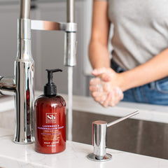 Soapbox hand soap with shea butter and aloe nourishes skin