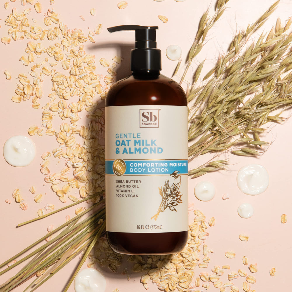 Soapbox Oat Milk & Chai Lotion soothing vanilla-nutty fragrance