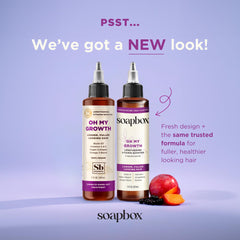 Soapbox Oh My Growth application on hair suggests targeted massage for scalp nourishment