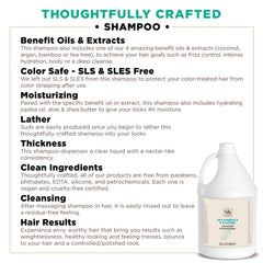Soapbox Sea Minerals Blue Iris shampoo gallon being poured for convenient hospitality refills