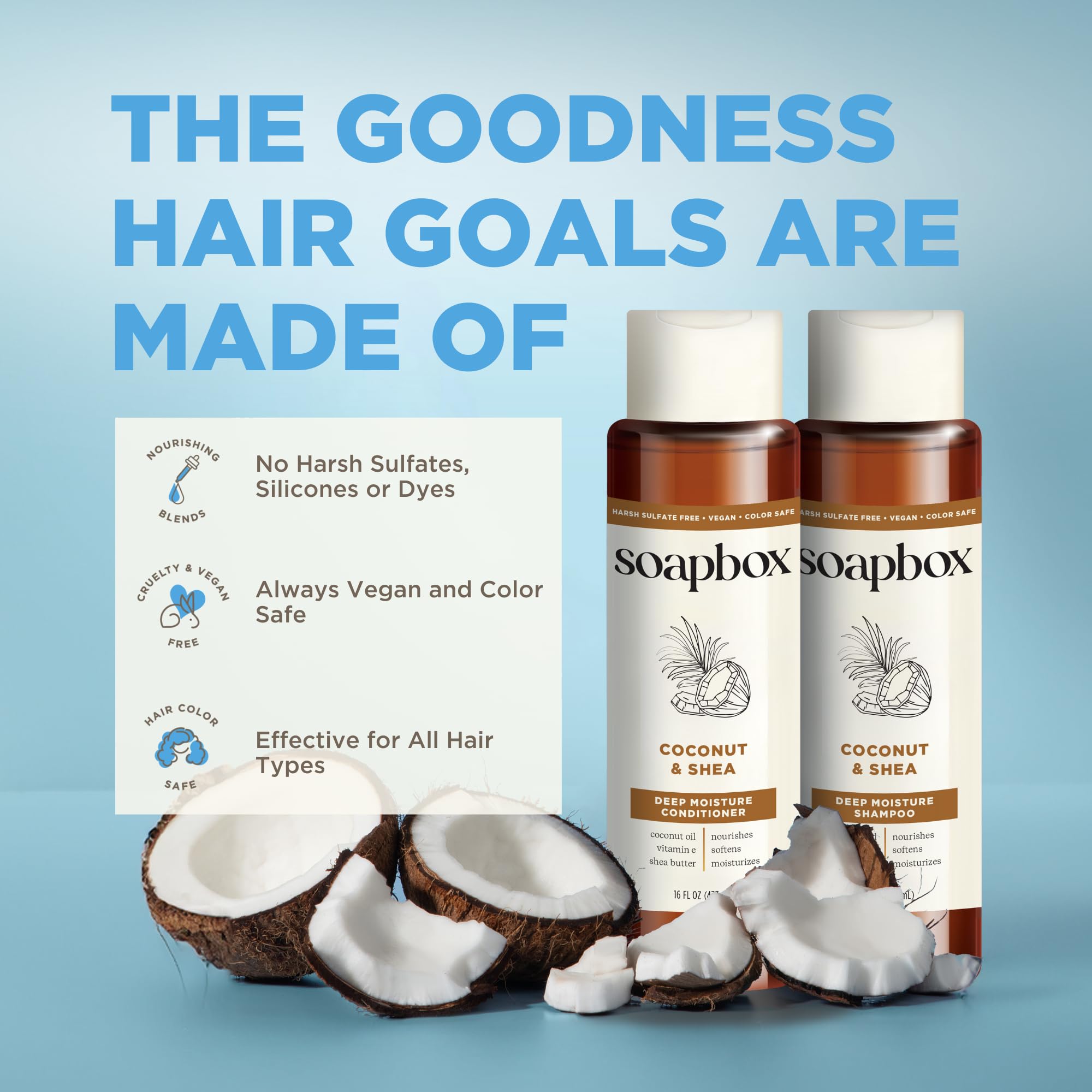 Soapbox shampoo in rich lather during application.