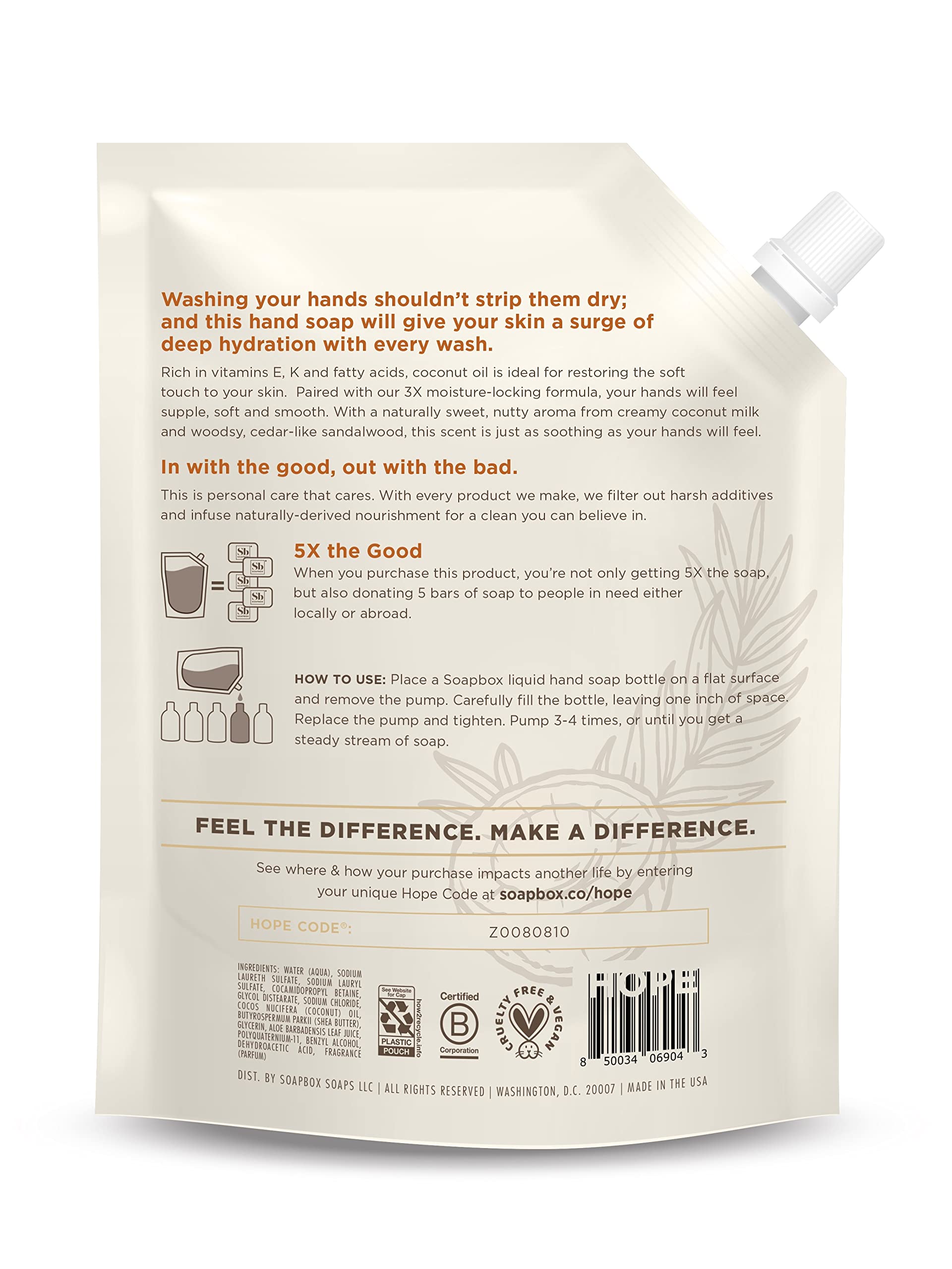 Soapbox vegan, paraben-free label signals clean ingredients