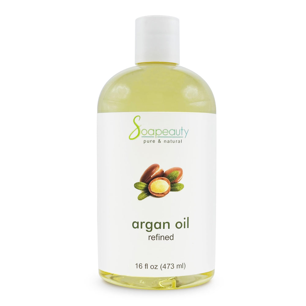 Soapeauty Argan Oil 16oz bottle delivering pure hydration for skin and hair.