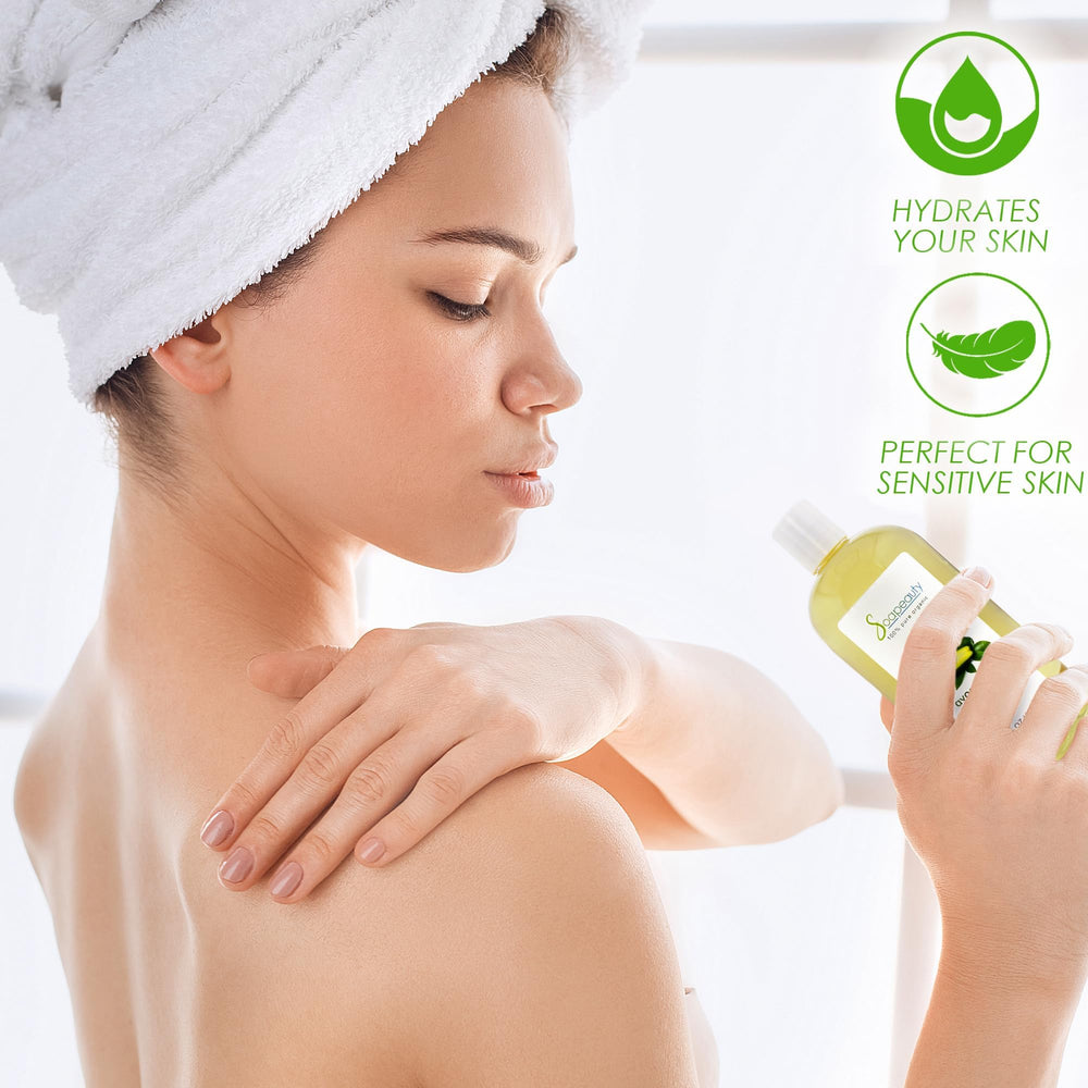 Soapeauty avocado oil closeup highlights natural cold-pressed purity for healthier skin.