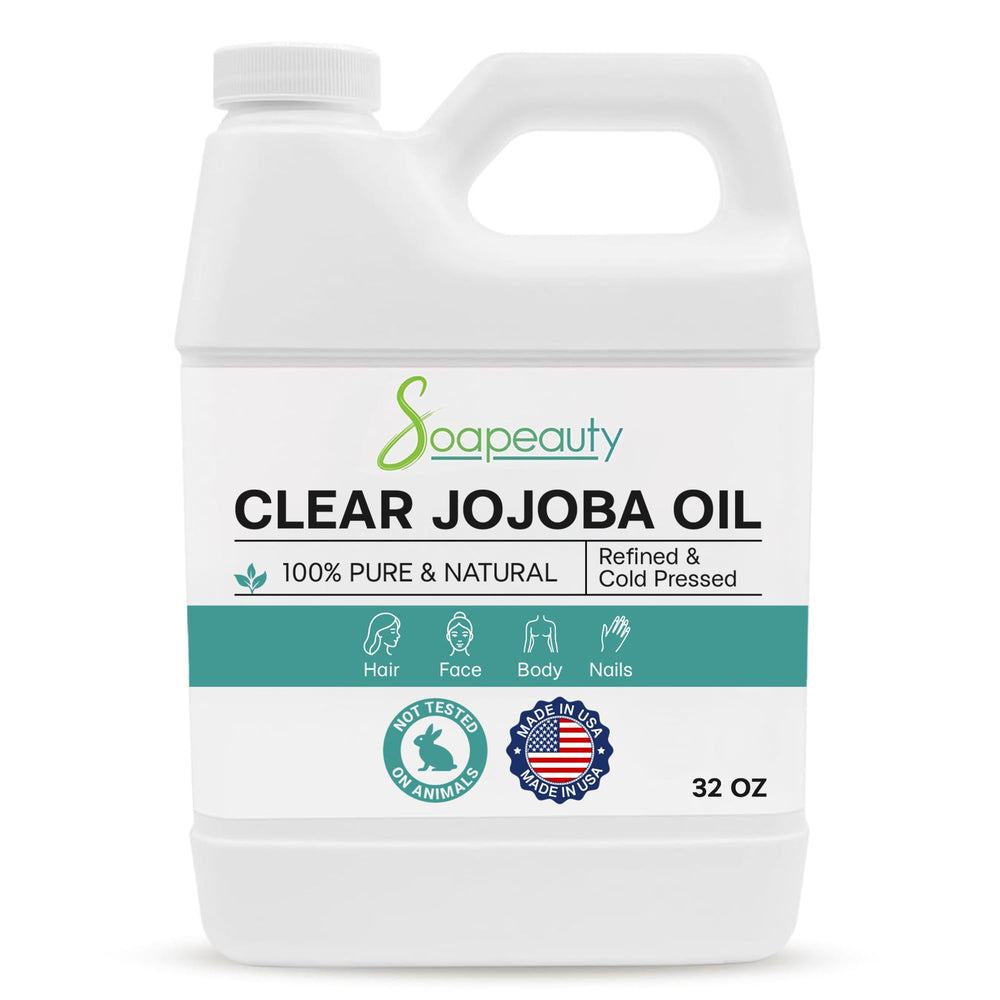 Soapeauty Clear Jojoba Oil bottle close-up for versatile skincare moisture