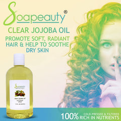 Soapeauty Clear Jojoba Oil dropper pouring oil for facial hydration
