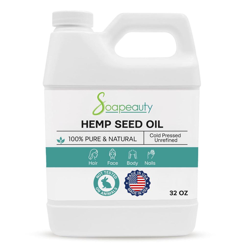 Soapeauty hemp seed oil bottle pour for massage and everyday care