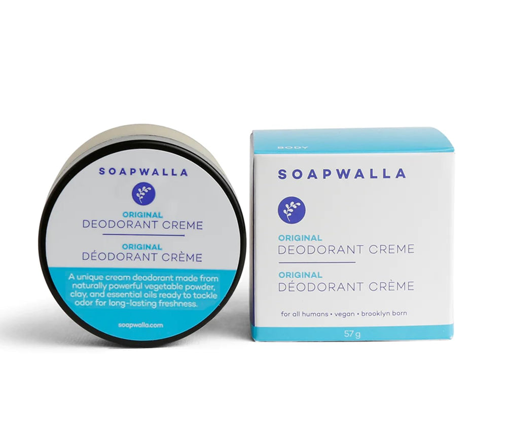Soapwalla deodorant cream applied to underarm for daily freshness.