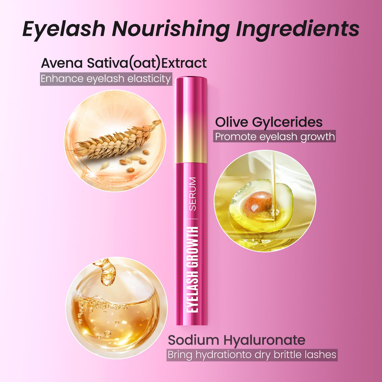 Close-up of Sobetuar lash serum application at the lash line for fuller, darker-looking lashes.