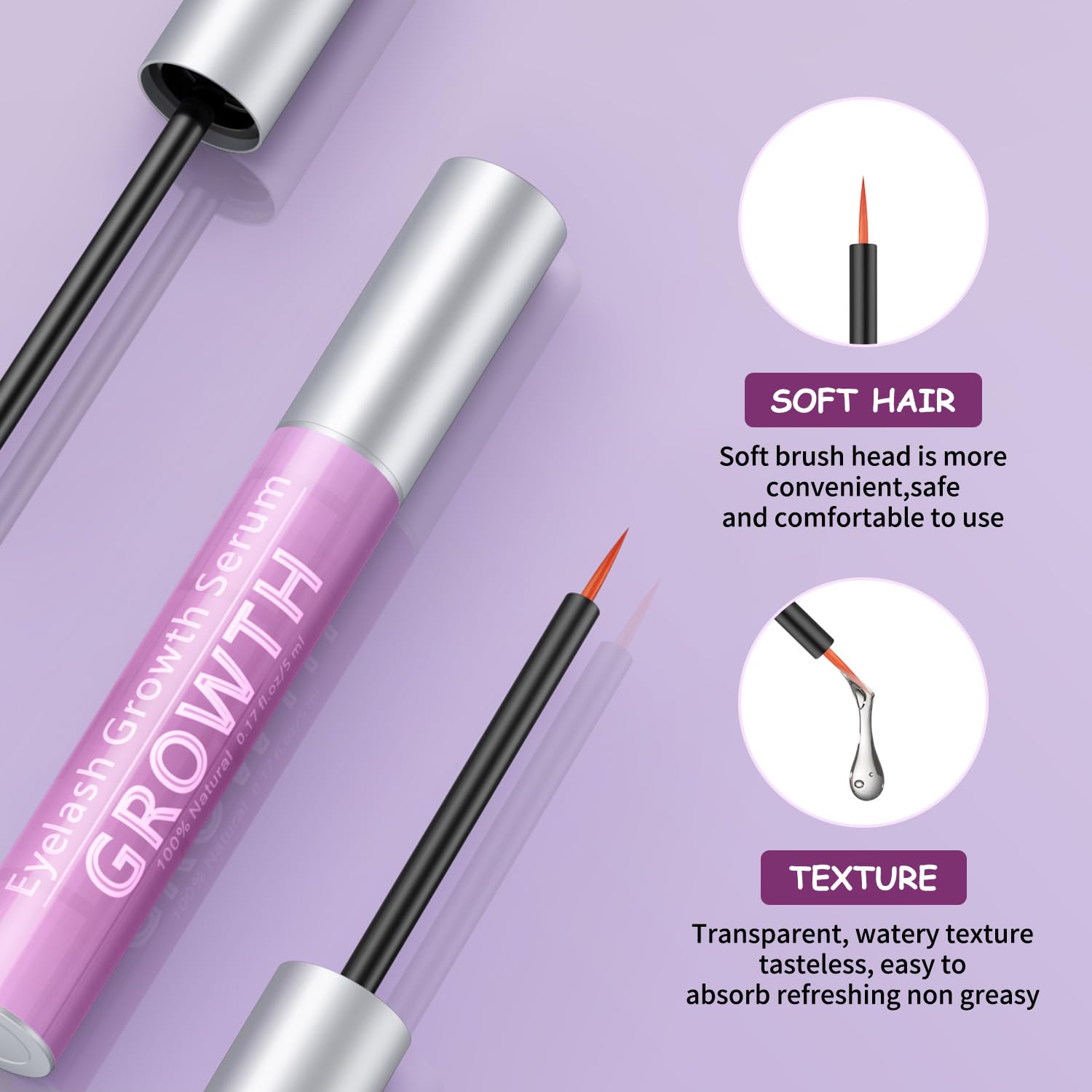 Vegan and cruelty-free badge indicating ethical eyelash care