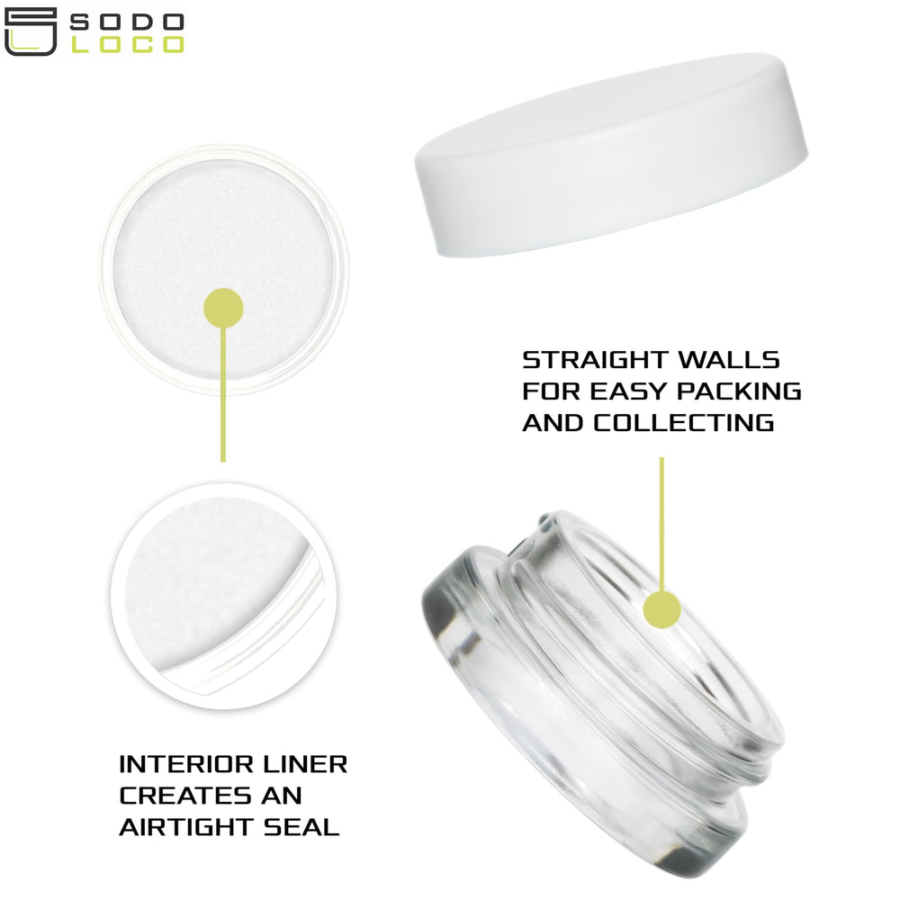 SODO LOCO wide-mouth jar for easy filling and dispensing.
