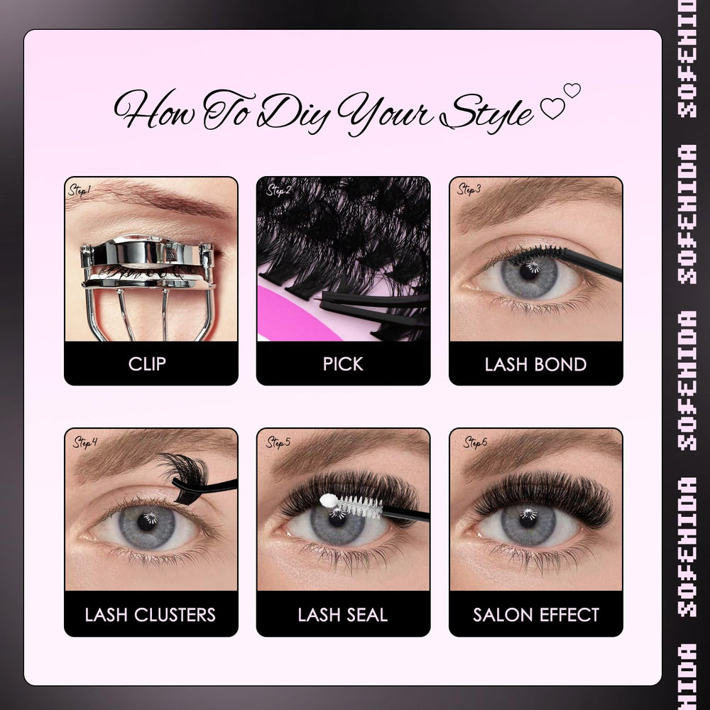 SOFENIDA DIY at-home lash kit for easy eyelash extensions.