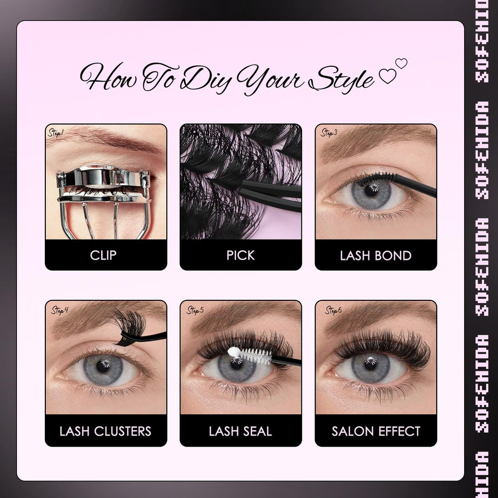 SOFENIDA DIY lash extension kit for at-home chic lashes.