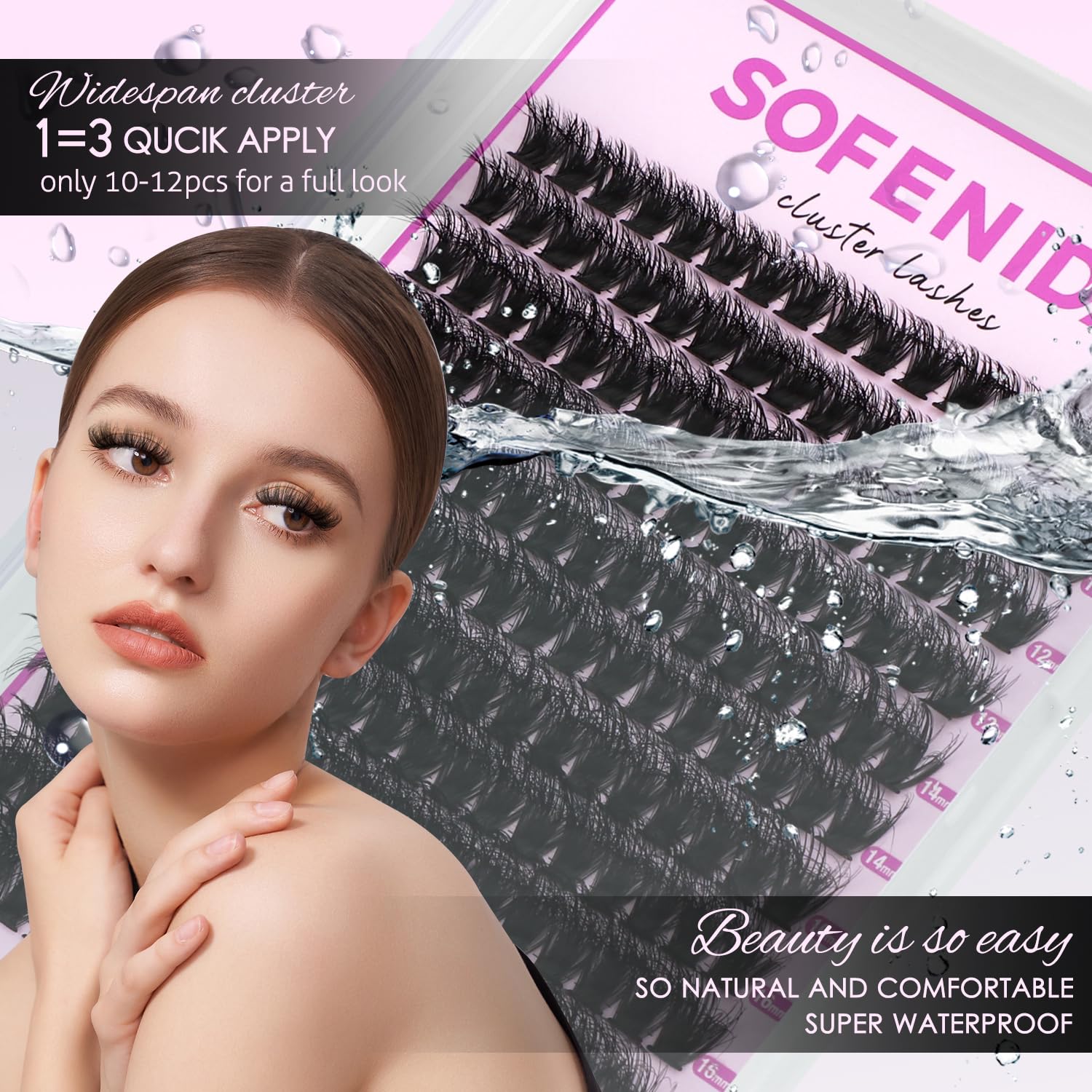 SOFENIDA plant-fiber matte lashes feel ultra-lightweight and comfortable.