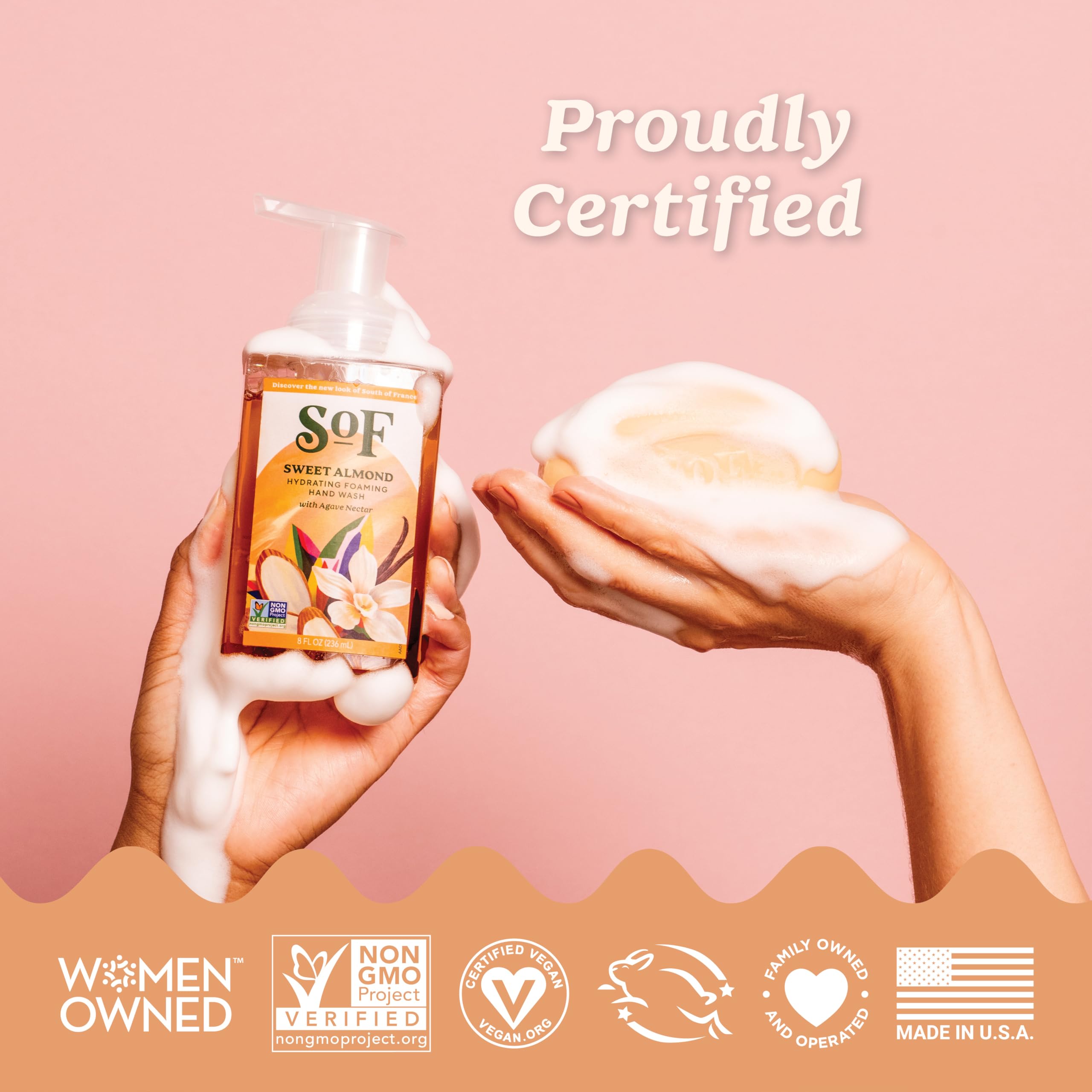 SoF sweet almond scent close-up image evokes café vibes for relaxing routine