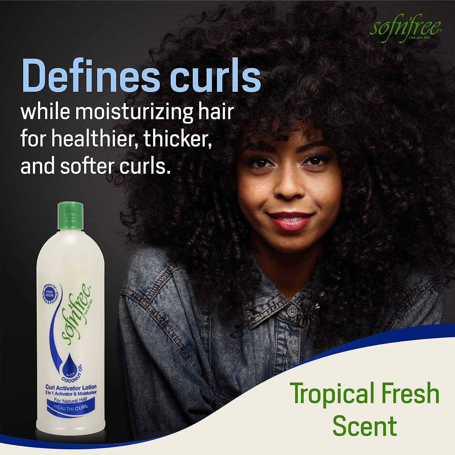 SOF N' FREE vitamin-e-panthenol-moisture supports conditioning and moisture in styling.