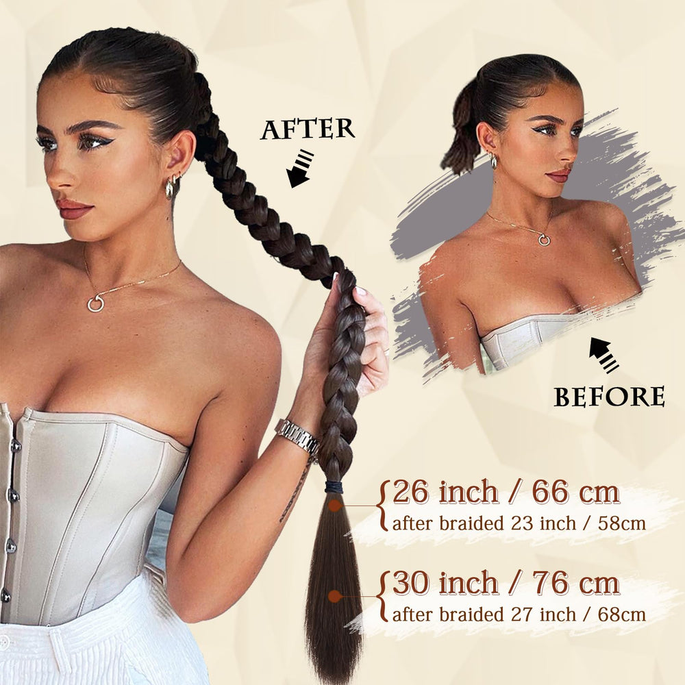 SOFEIYAN instant braided ponytail extension demonstrates quick, seamless styling