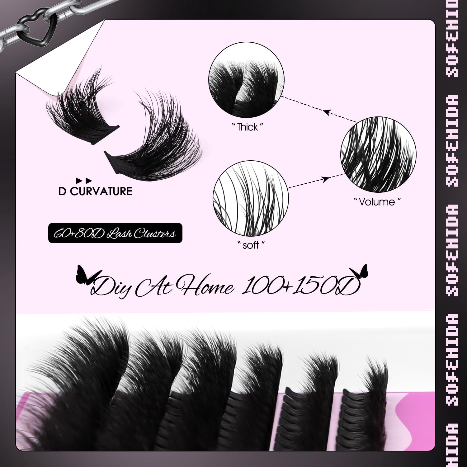 SOFENIDA clusters deliver dense volume with a lightweight feel for defined eyes.