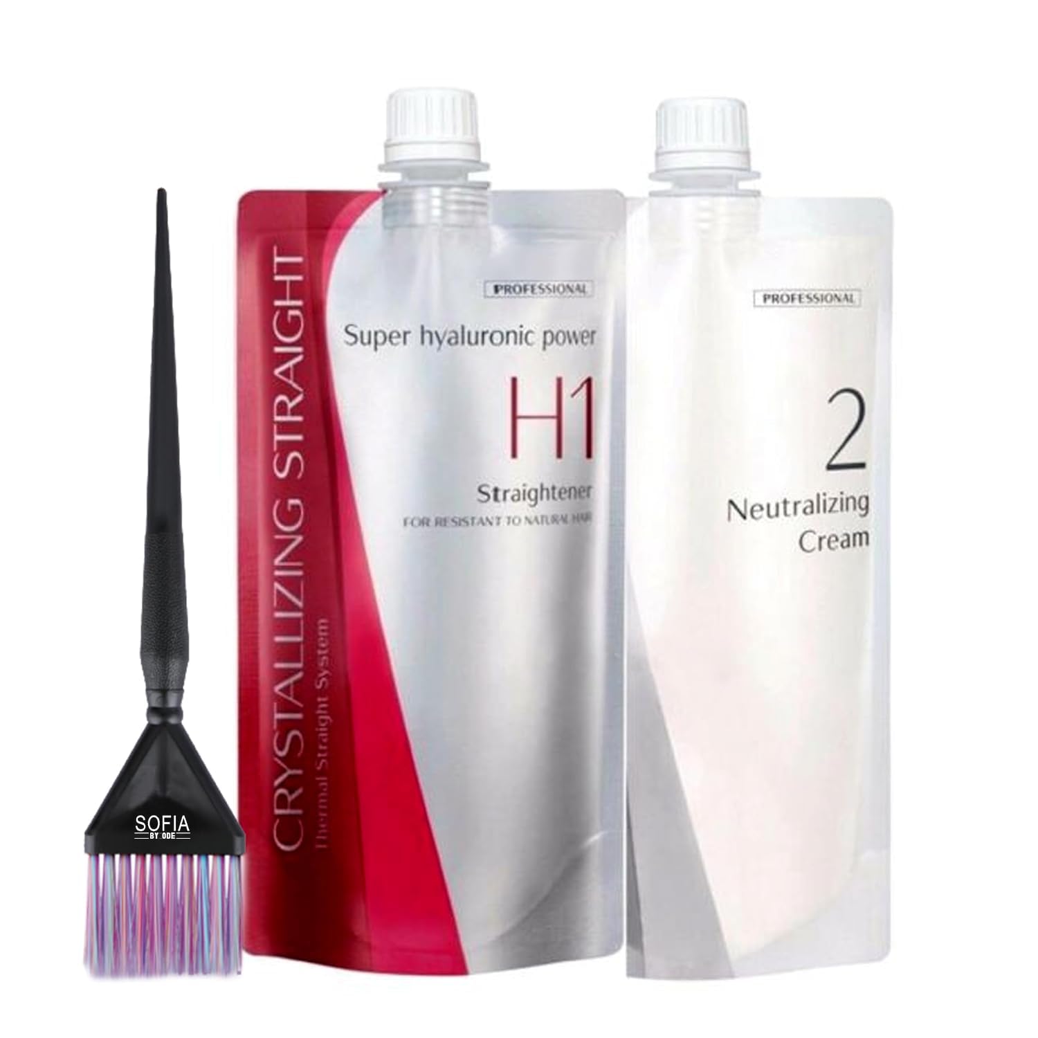 Sofia by Ode crystallizing straight rebonding straightener delivering sleek, frizz-free hair.