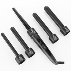 Softassilk 5-in-1 barrels close-up for versatile curl styling options.