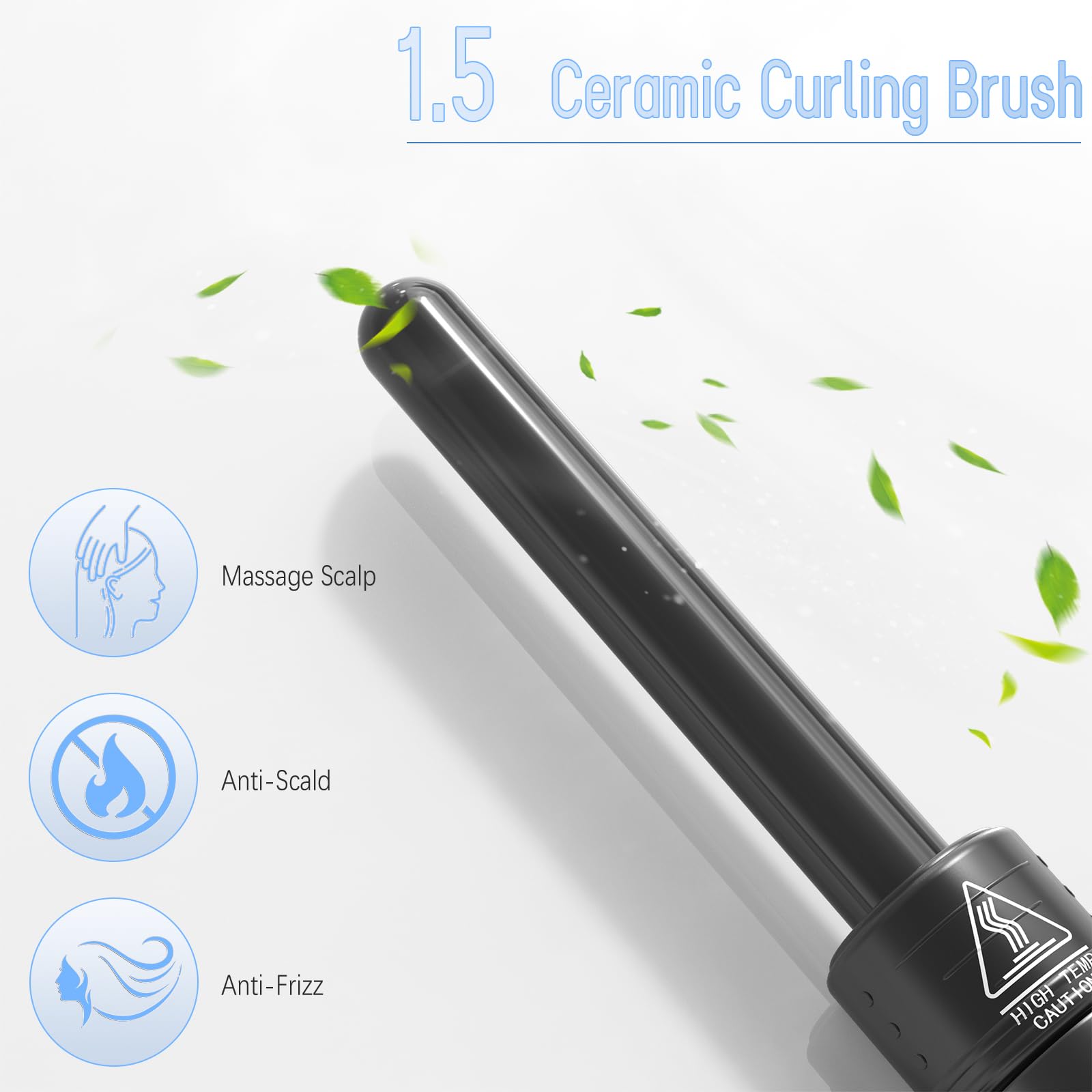 Softassilk adjustable-temperature curling iron demonstrates safe heat settings for all hair types.