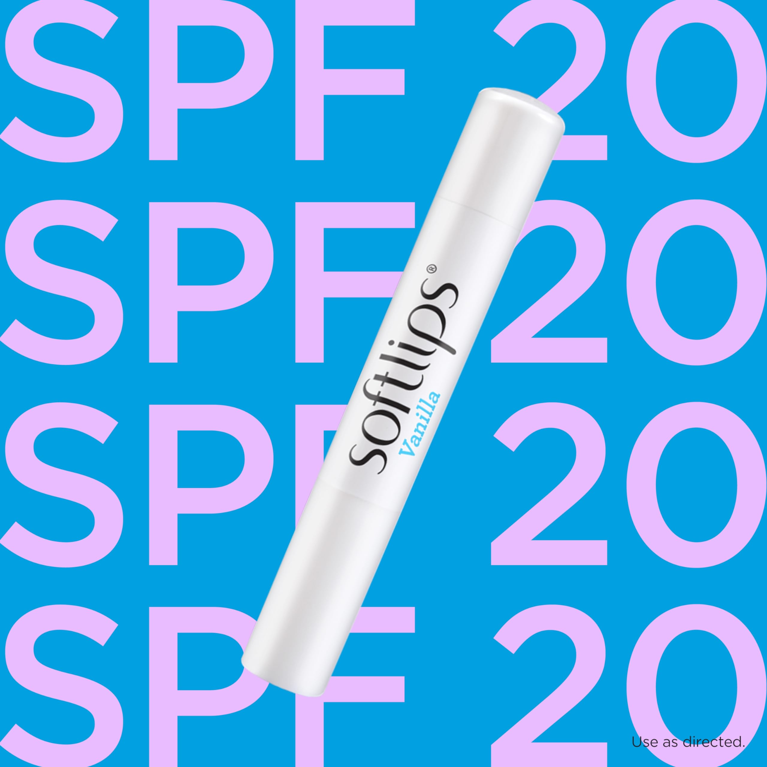 SoftLips dermatologist-tested badge signals trusted lip care.