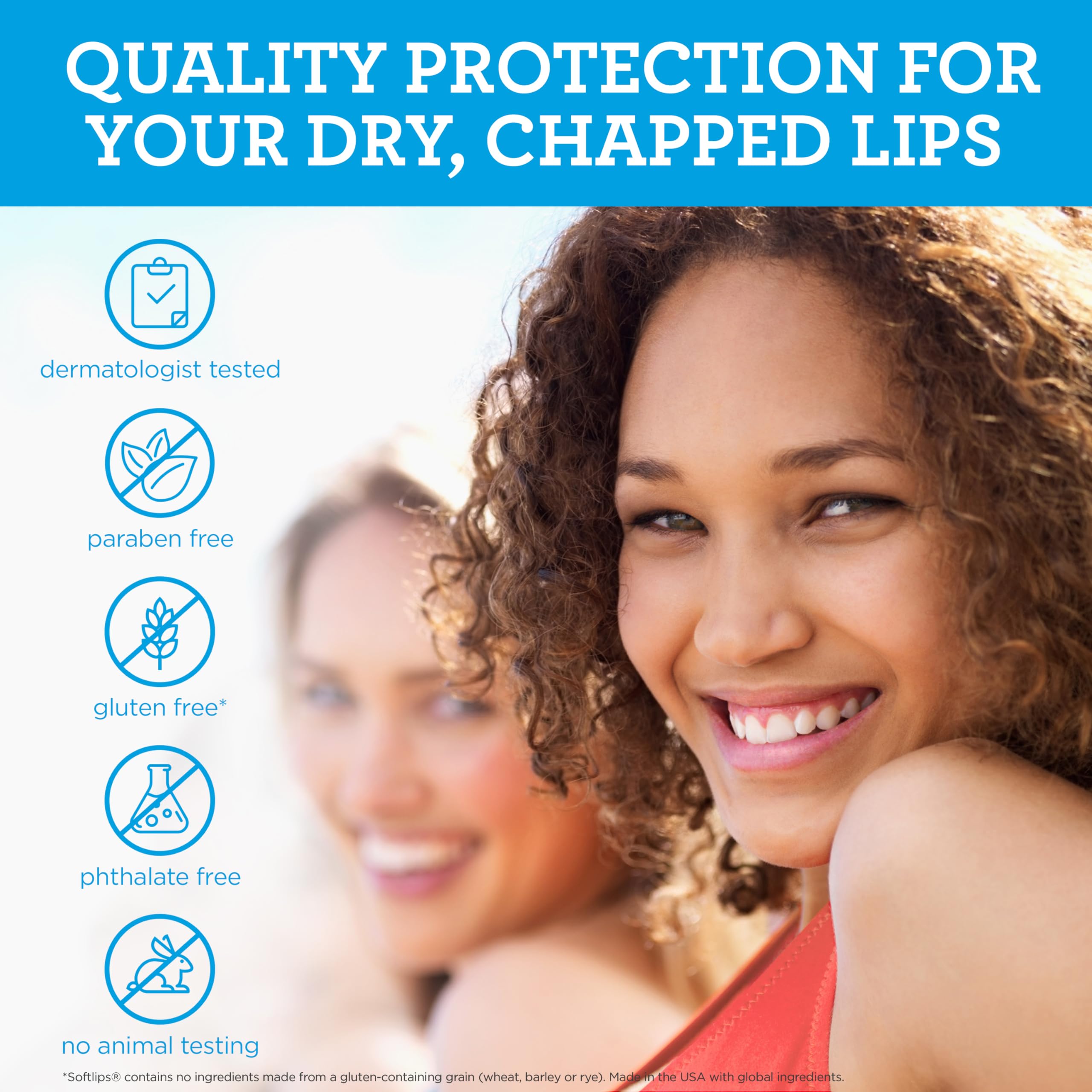 SoftLips pocket-size pack with two slim balms for on-the-go hydration.