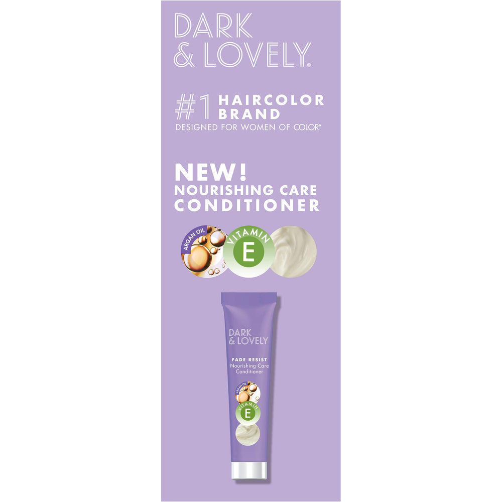 SoftSheen Dark and Lovely relaxed hair care setup ready for coloring routine.