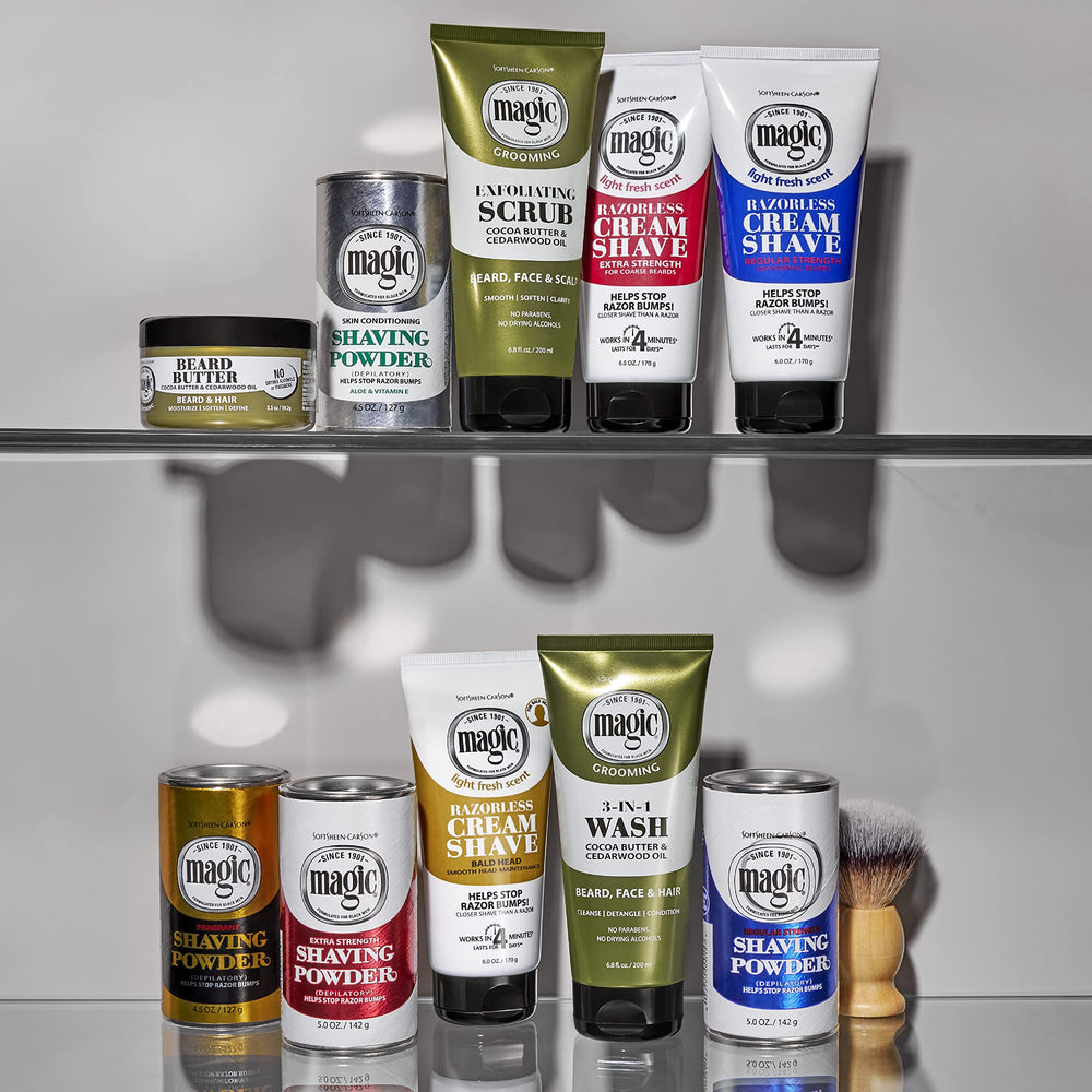 SoftSheen Magic Shave Powder fragrance detail for scented shave
