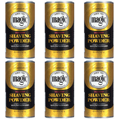 SoftSheen Magic Shave Powder jar front view for razorless shave convenience and smoother skin