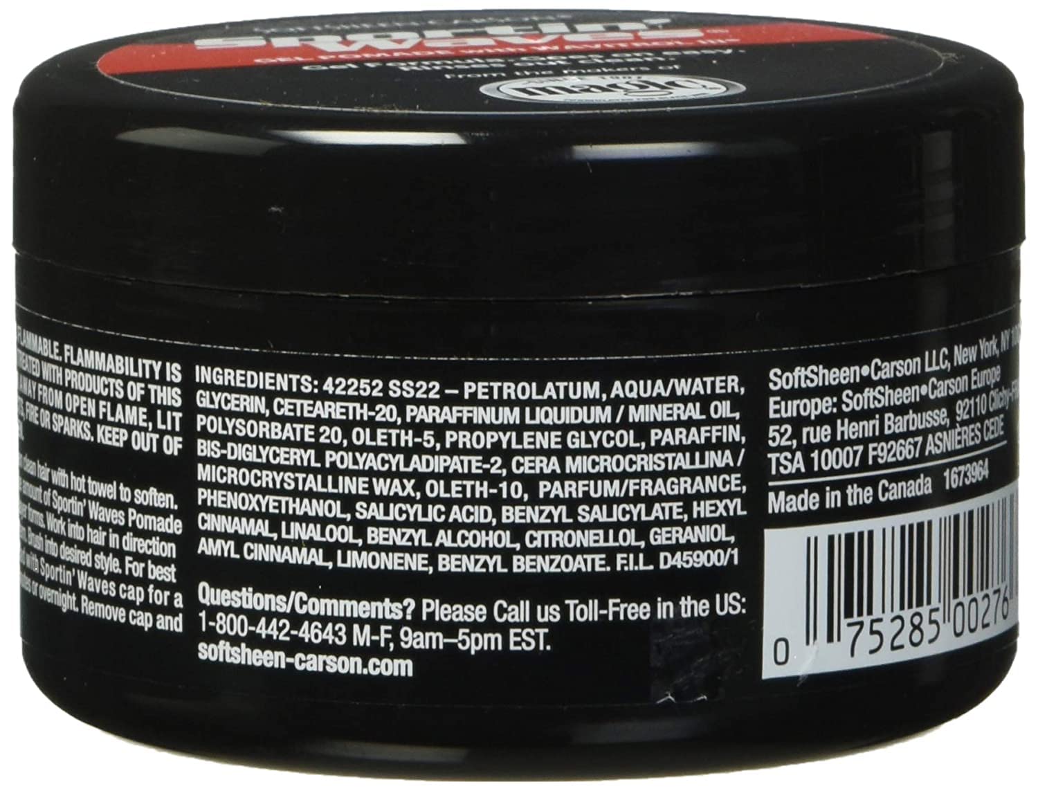SoftSheen Sportin Waves black can with Wavitrol III label conveys premium feel and reliable hold