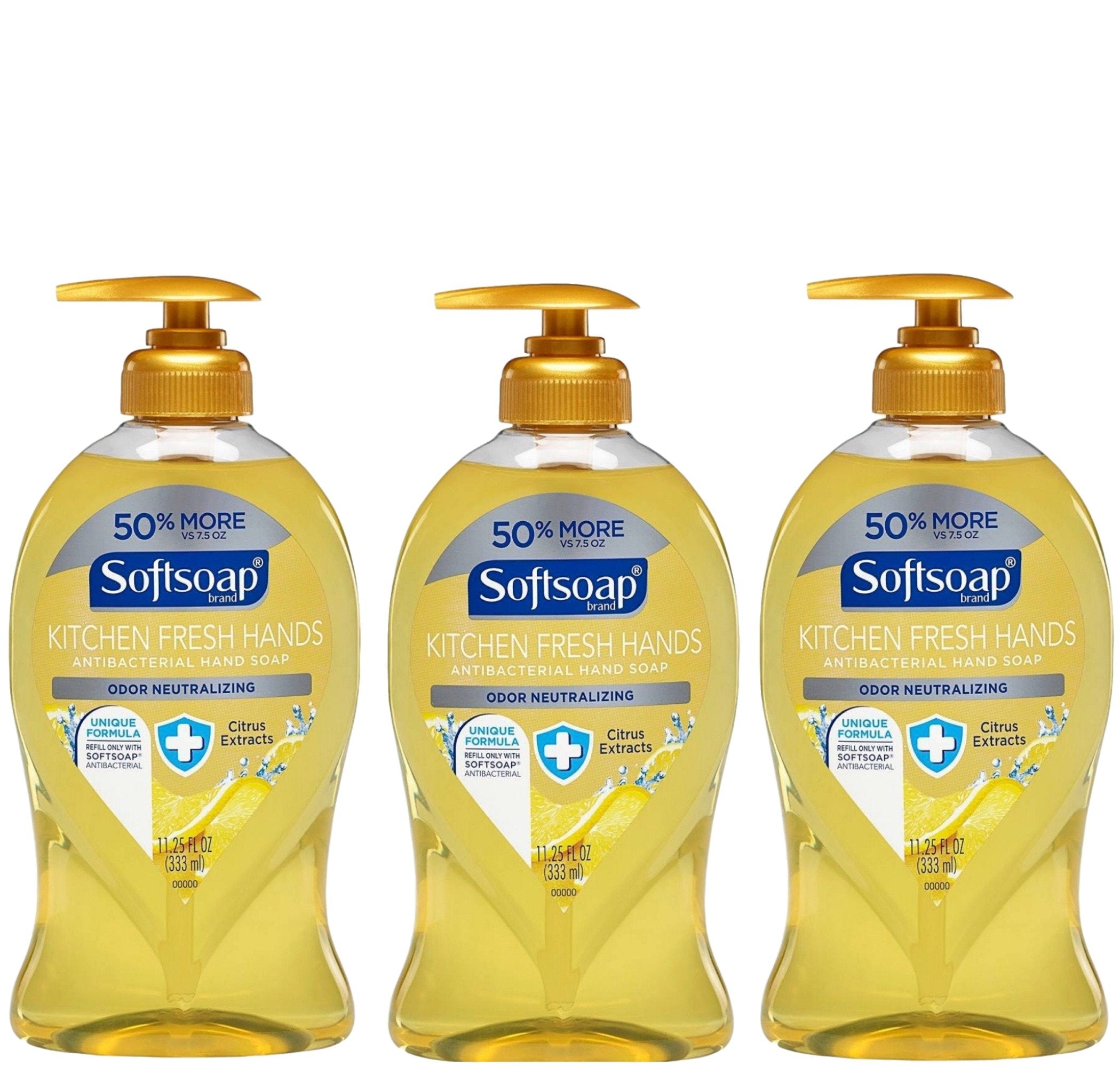Softsoap Kitchen Fresh Hands bottle pour with citrus extracts for refreshing kitchen hand cleansing