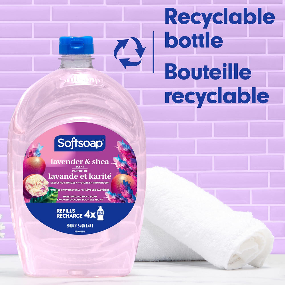 Softsoap refill 50oz bottle ready for easy pump replenishment.