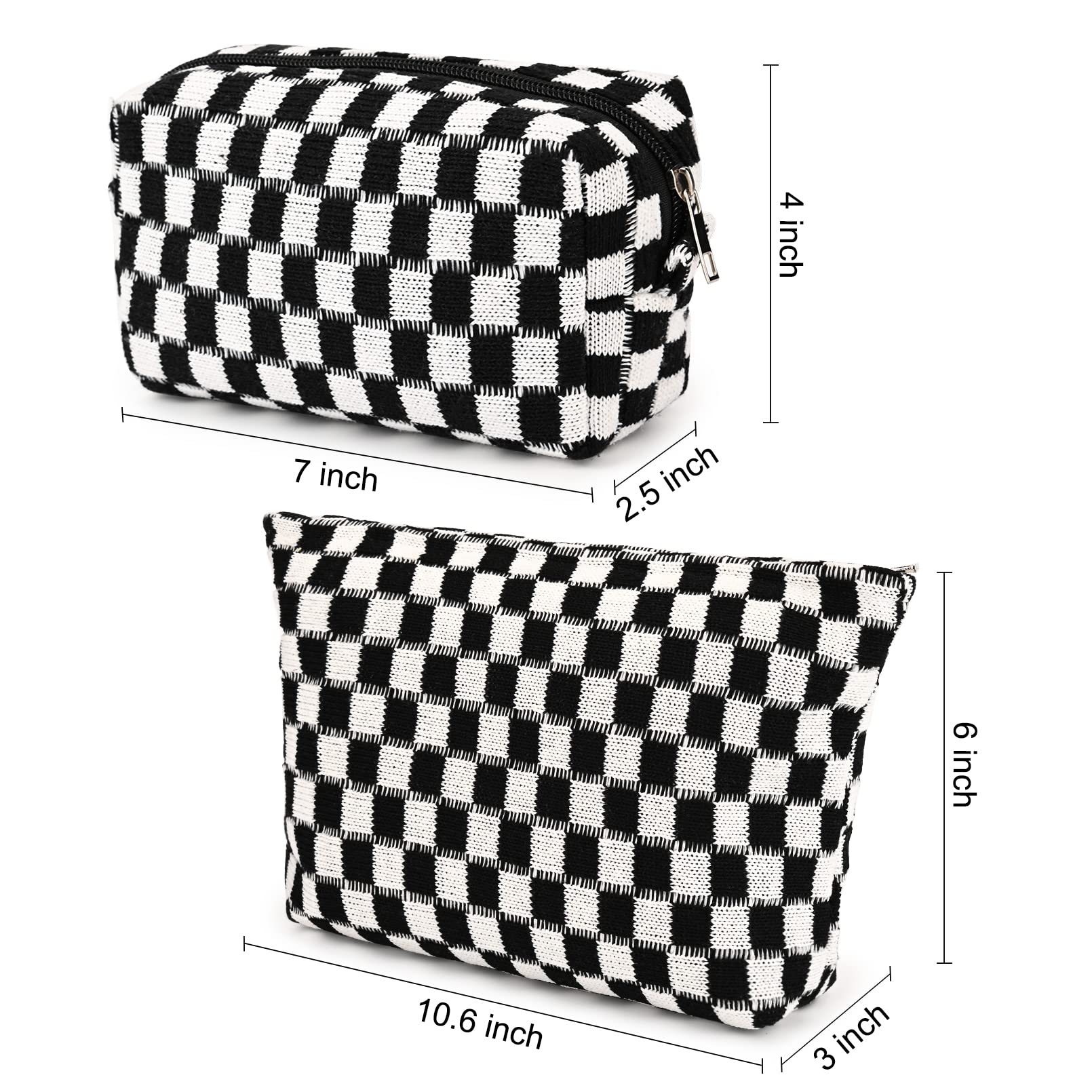 SOIDRAM two-pack set keeps cosmetics organized with secure zipper closures