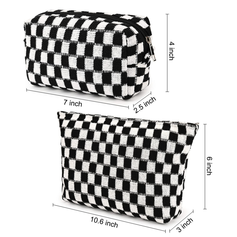 SOIDRAM two-pack set keeps cosmetics organized with secure zipper closures