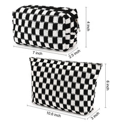 SOIDRAM two-pack set keeps cosmetics organized with secure zipper closures