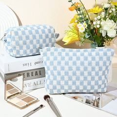 SOIDRAM makeup bag open main compartments emphasize spacious capacity for cosmetics and grooming items.