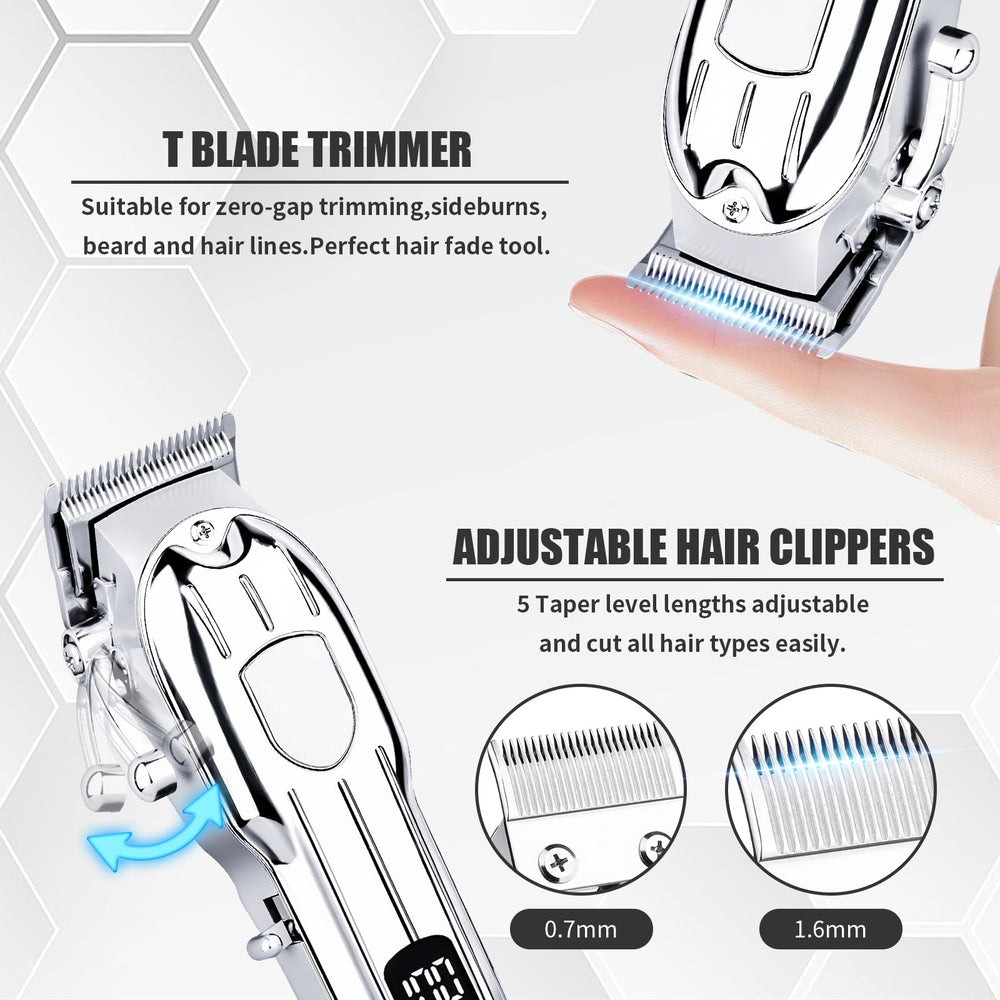 Soieho hair clipper 8 guide combs enable precise length control.