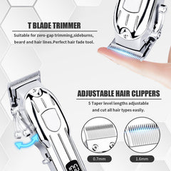 Soieho hair clipper 8 guide combs enable precise length control.