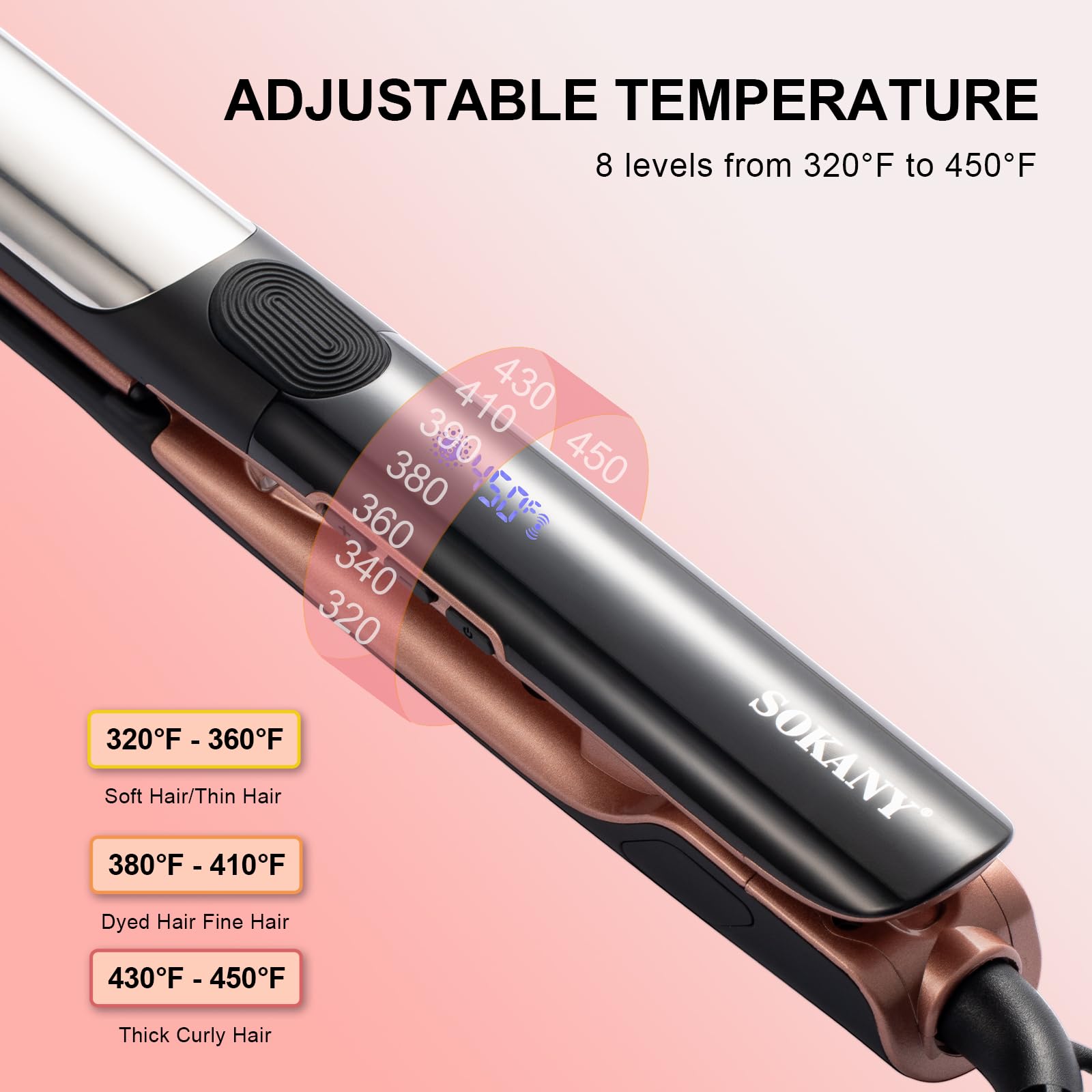 Sokany dual-voltage 100-240V design enables worldwide styling.