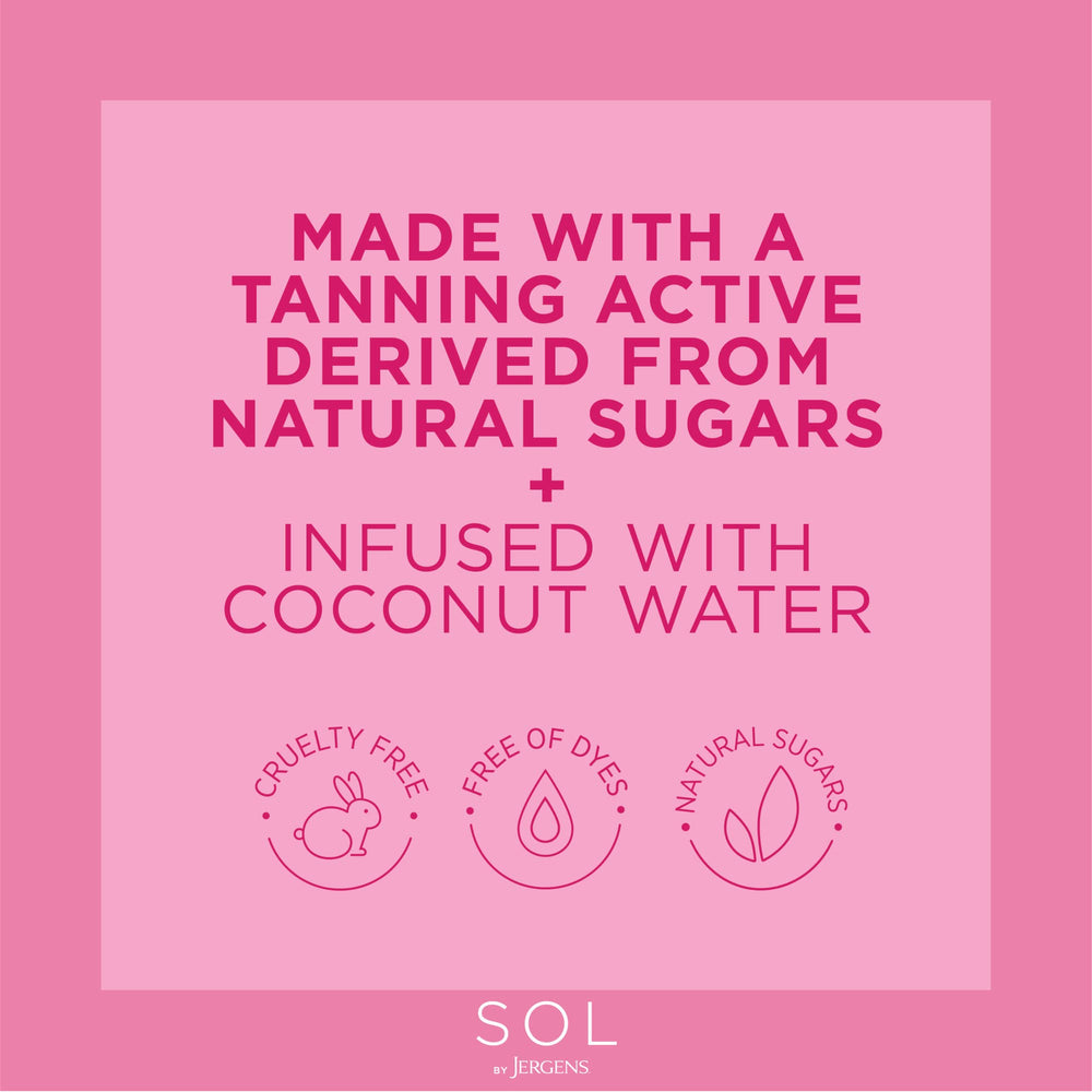 SOL by Jergens Deep Water adds a light passionfruit scent during tanning.