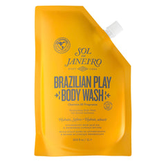 Sol de Janeiro 4 Play bottle with pump enables easy, mess-free showers and controlled dispensing.