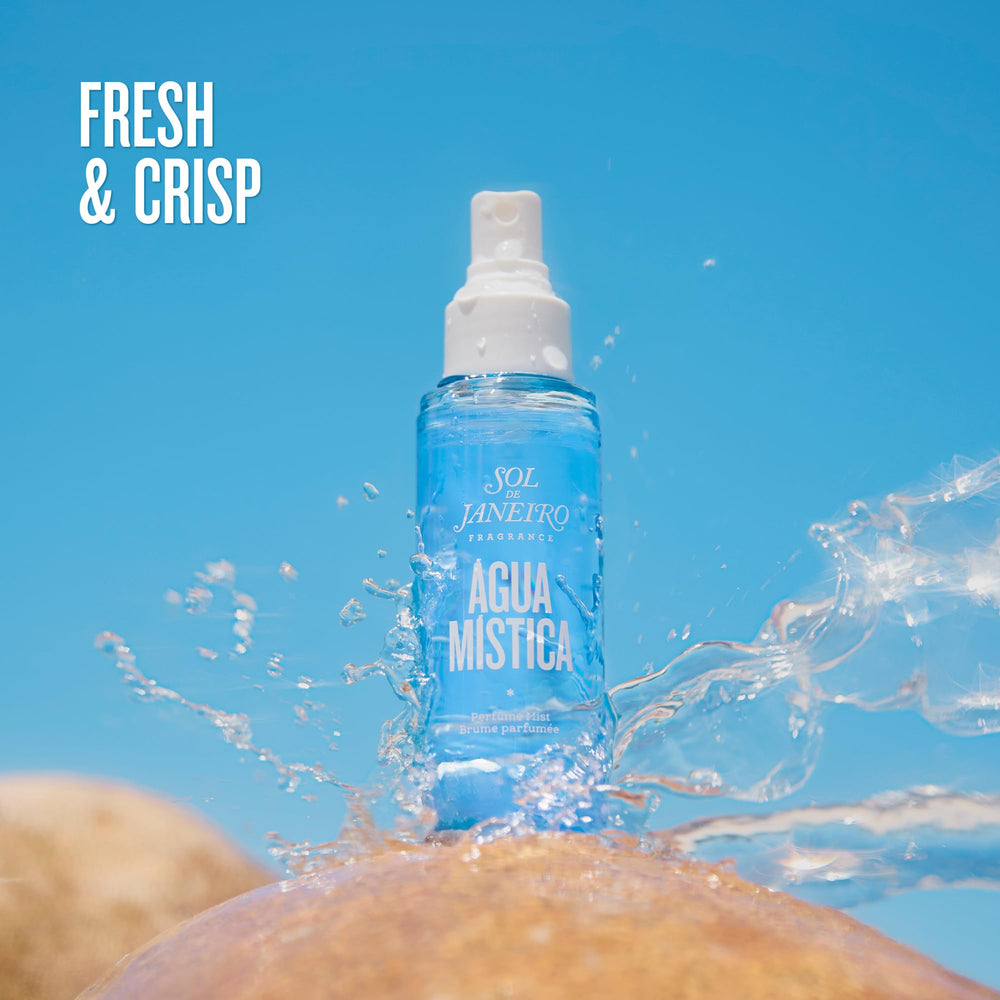 Sol de Janeiro Agua Mistica fragrance pour shot capturing neroli and tangerine splash