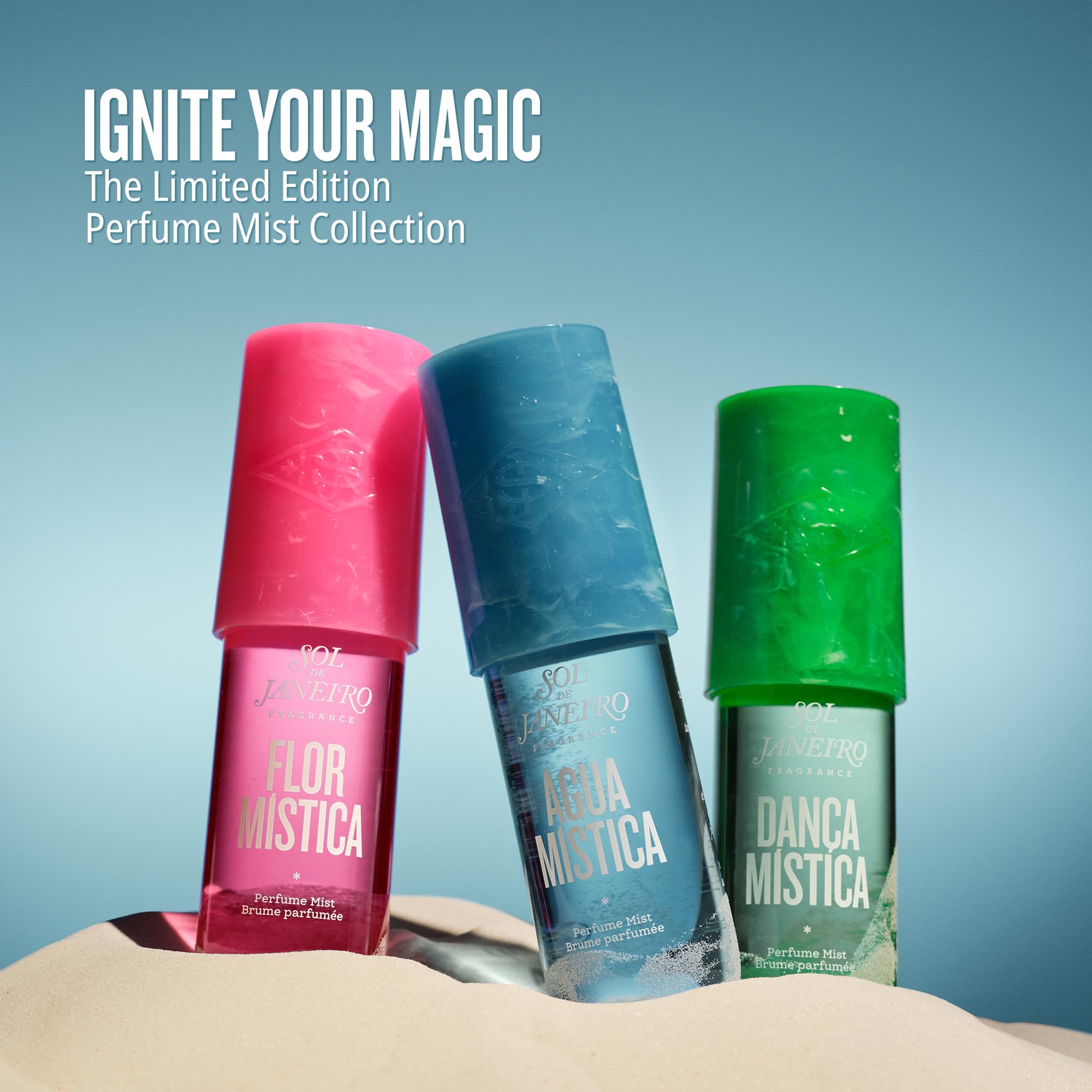 Sol de Janeiro Agua Mistica limited edition packaging travel-friendly bottle for on-the-go
