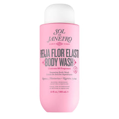 Sol de Janeiro Beija Flor Body Wash bottle in a creamy hydration context.